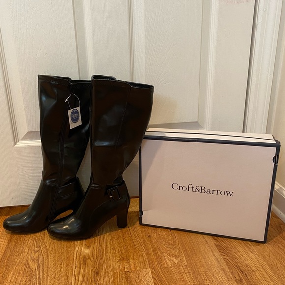 croft & barrow Shoes - Croft and Barrow High Heel Boots Size 7.5 Black